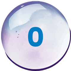 0 inside droplet icon