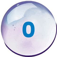 0 in bubble icon