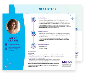 MIEBO patient profile PDF
